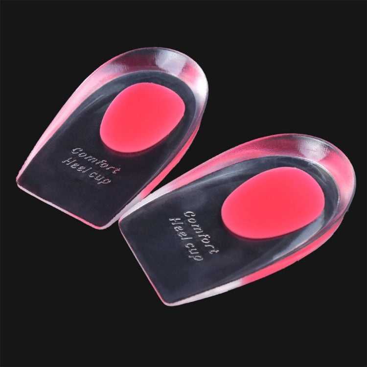 1 paio di cuscinetti per tallone comfort in gel di silicone da donna, misura: L