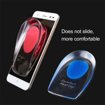 1 paio di cuscinetti per tallone comfort in gel di silicone da donna, misura: L