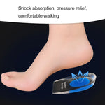 1 paio di cuscinetti per tallone comfort in gel di silicone da donna, misura: L