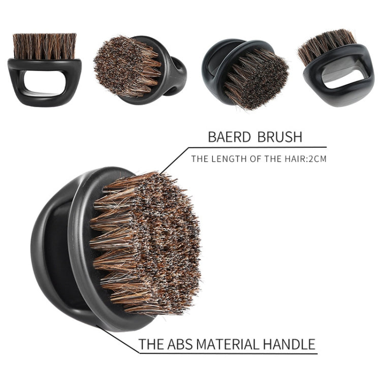 Pennello da barba portatile uomo 3 pezzi in ABS nero