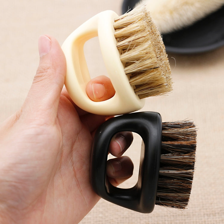 Pennello da barba portatile uomo 3 pezzi in ABS nero