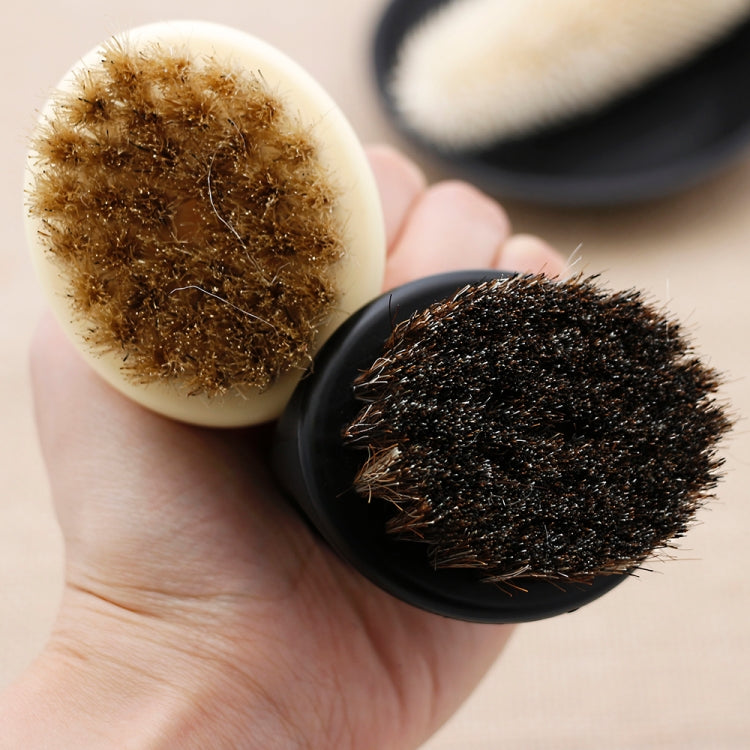 Pennello da barba portatile uomo 3 pezzi in ABS nero