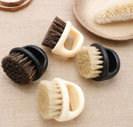 Pennello da barba portatile uomo 3 pezzi in ABS nero