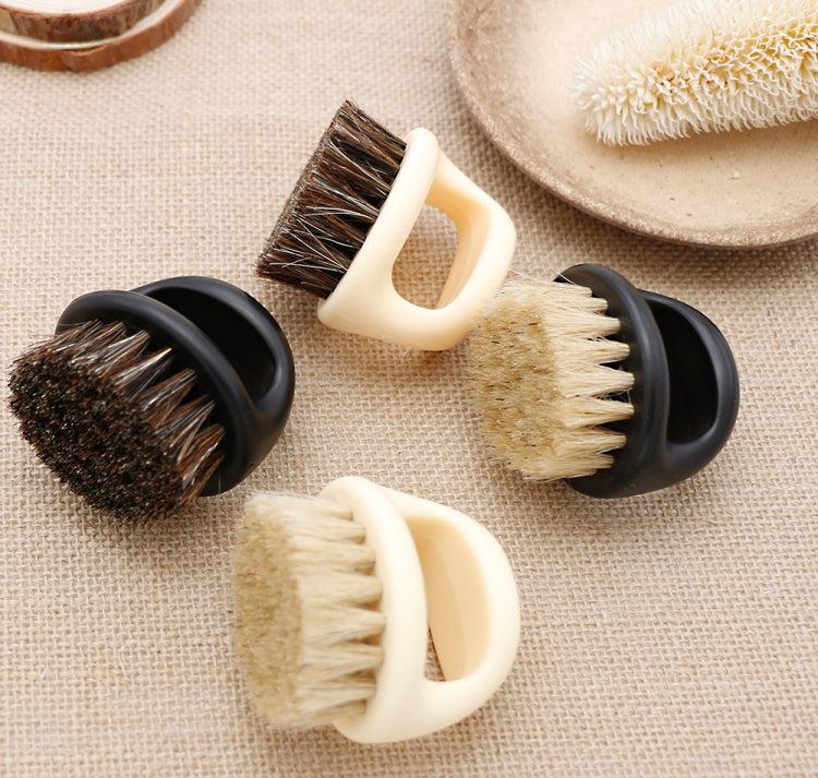 Pennello da barba portatile uomo 3 pezzi in ABS nero