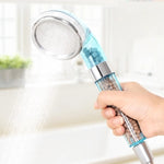 Soffione doccia con ioni negativi per PC, dimensioni: piccolo, interfaccia: 2 cm, Size: Small(Blue), Size: Small(Transparent)