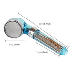 Soffione doccia con ioni negativi per PC, dimensioni: piccolo, interfaccia: 2 cm, Size: Small(Blue), Size: Small(Transparent)