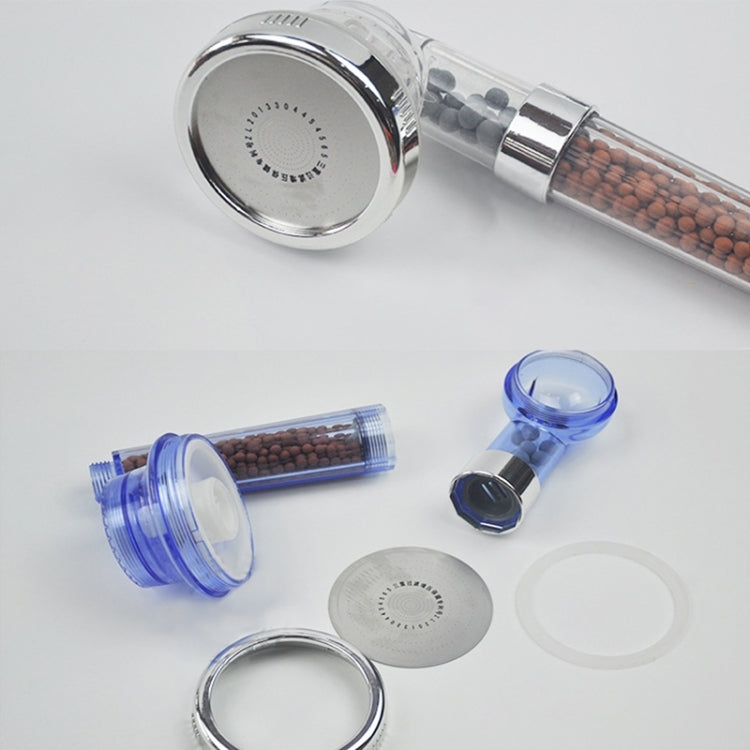 Soffione doccia con ioni negativi per PC regolabile con 3 impostazioni, dimensioni: grande, interfaccia: 2 cm, 3 Settings Size: Large,(Blue), 3 Settings Size: Large(Transparent)