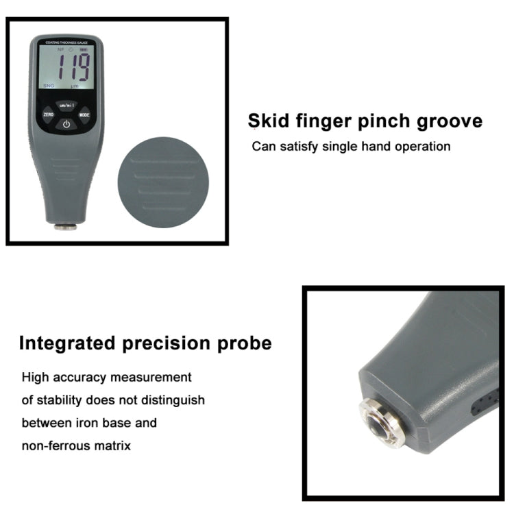 2 in 1 Digital Paint Thickness Gauge Tools Ferrous and Non-Ferrous RZ240, RZ240