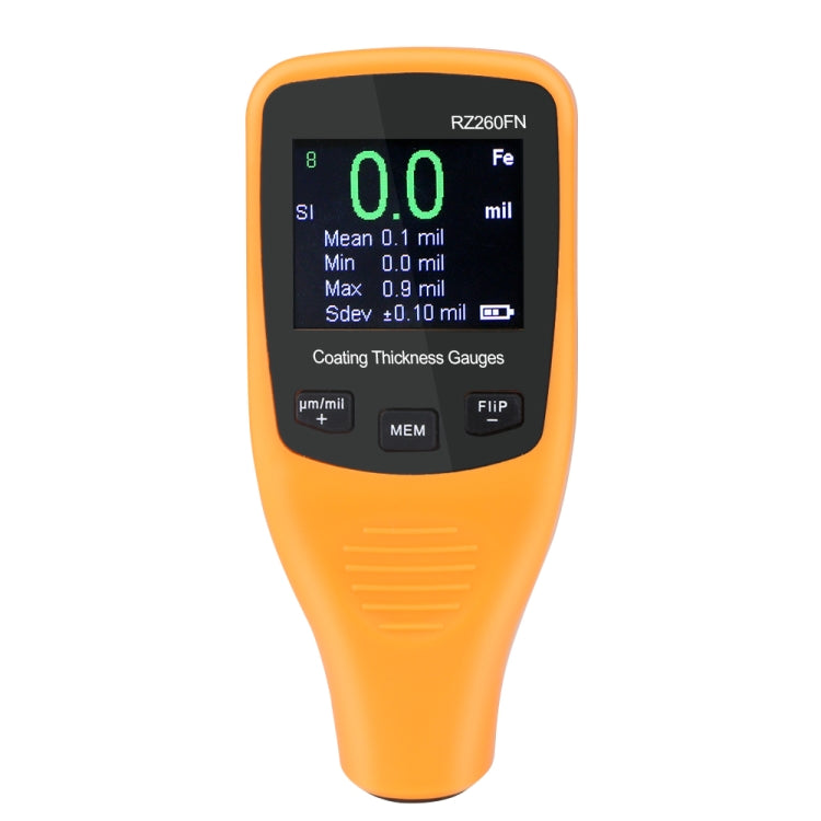 RZ260FN Ultrasonic Coating Paint Thickness Gauge Tools 2 in 1 LCD Display Ferrous and Non-Ferrous