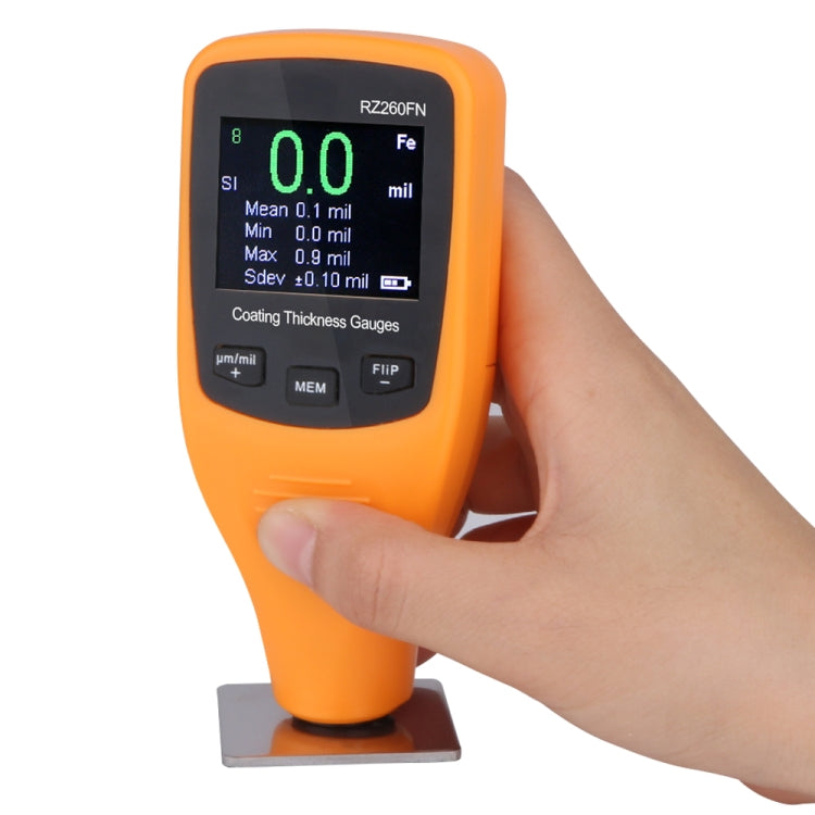 RZ260FN Ultrasonic Coating Paint Thickness Gauge Tools 2 in 1 LCD Display Ferrous and Non-Ferrous