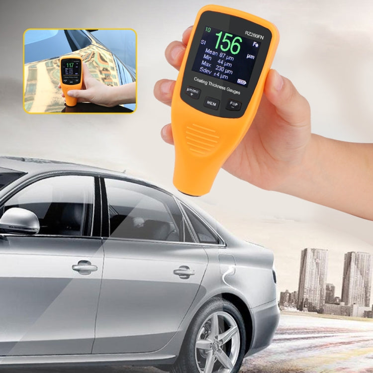 RZ260FN Ultrasonic Coating Paint Thickness Gauge Tools 2 in 1 LCD Display Ferrous and Non-Ferrous