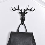 Gancio appendiabiti da parete con testa di cervo rurale in stile europeo, consegna casuale dei colori, Deer Head Hook