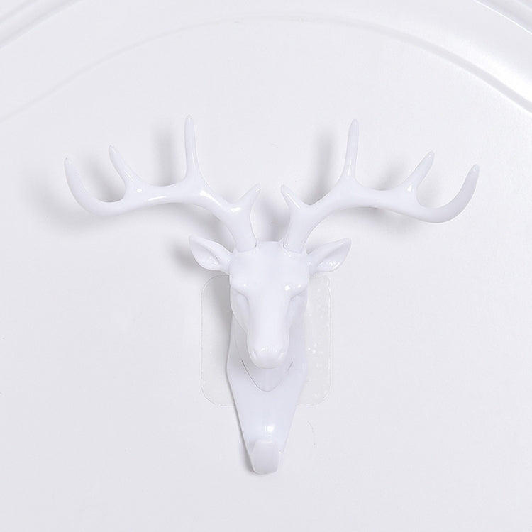 Gancio appendiabiti da parete con testa di cervo rurale in stile europeo, consegna casuale dei colori, Deer Head Hook