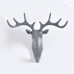 Gancio appendiabiti da parete con testa di cervo rurale in stile europeo, consegna casuale dei colori, Deer Head Hook