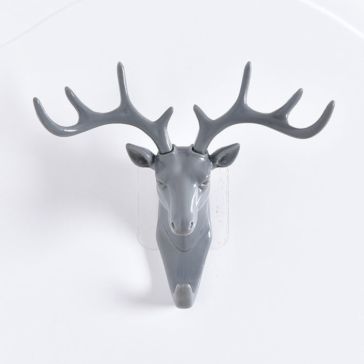 Gancio appendiabiti da parete con testa di cervo rurale in stile europeo, consegna casuale dei colori, Deer Head Hook