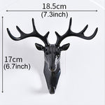 Gancio appendiabiti da parete con testa di cervo rurale in stile europeo, consegna casuale dei colori, Deer Head Hook