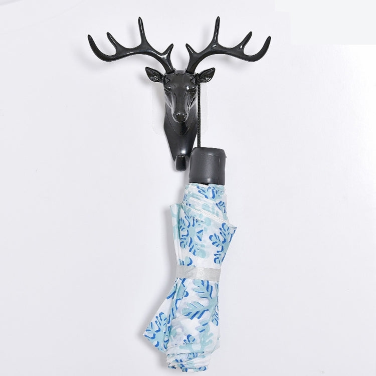 Gancio appendiabiti da parete con testa di cervo rurale in stile europeo, consegna casuale dei colori, Deer Head Hook