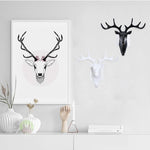 Gancio appendiabiti da parete con testa di cervo rurale in stile europeo, consegna casuale dei colori, Deer Head Hook