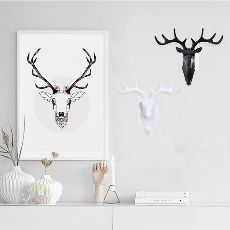 Gancio appendiabiti da parete con testa di cervo rurale in stile europeo, consegna casuale dei colori, Deer Head Hook