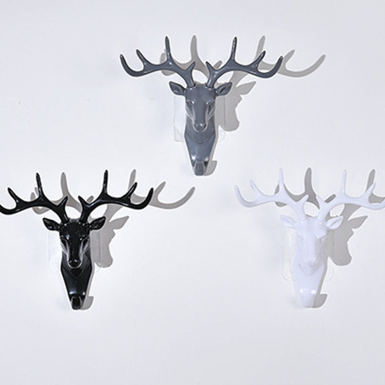 Gancio appendiabiti da parete con testa di cervo rurale in stile europeo, consegna casuale dei colori, Deer Head Hook