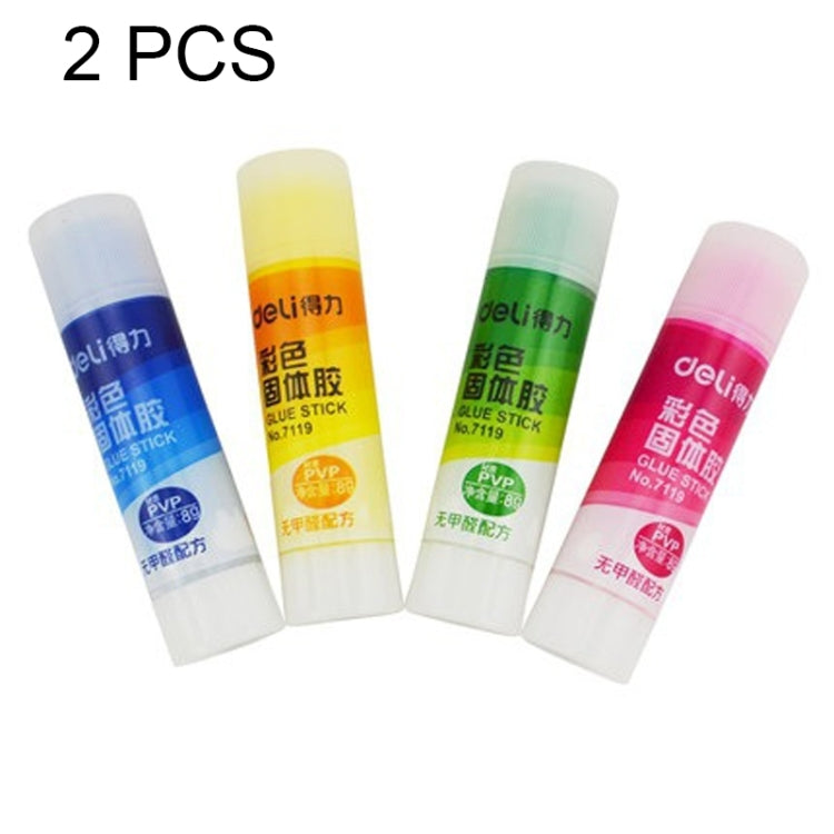 2 pezzi di materiale scolastico Colla solida Colore ad alta viscosità senza colla solida con formaldeide, consegna colore casuale, 7119