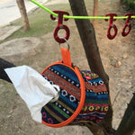 5 pezzi in lega di alluminio per arrampicata all'aperto, escursionismo, campeggio, corda, gancio, tenda, luce, fibbia sospesa, 3pcs Rope Hanger Hook