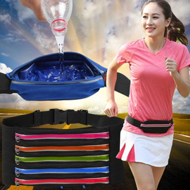 Marsupio singolo in tessuto ecopelle ad alta elasticità impermeabile per sport all'aria aperta multifunzionale con striscia riflettente notturna, consegna colore casuale, Single Waist Bag
