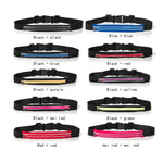Marsupio singolo in tessuto ecopelle ad alta elasticità impermeabile per sport all'aria aperta multifunzionale con striscia riflettente notturna, consegna colore casuale, Single Waist Bag