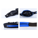 Marsupio singolo in tessuto ecopelle ad alta elasticità impermeabile per sport all'aria aperta multifunzionale con striscia riflettente notturna, consegna colore casuale, Single Waist Bag