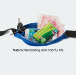 Marsupio singolo in tessuto ecopelle ad alta elasticità impermeabile per sport all'aria aperta multifunzionale con striscia riflettente notturna, consegna colore casuale, Single Waist Bag