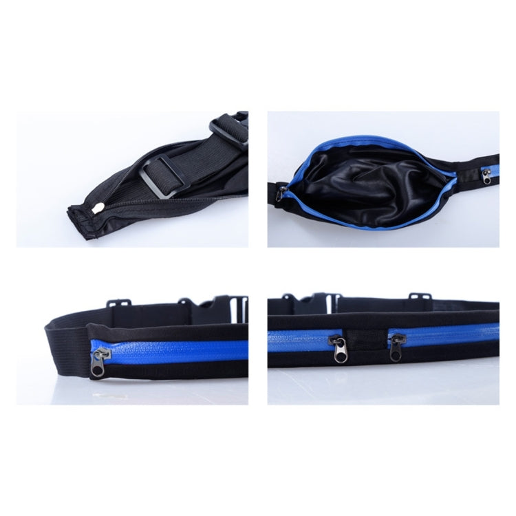 Marsupio multifunzionale in tessuto ecopelle ad alta elasticità impermeabile per sport all'aria aperta con striscia riflettente notturna, consegna colore casuale, Double Waist Bag