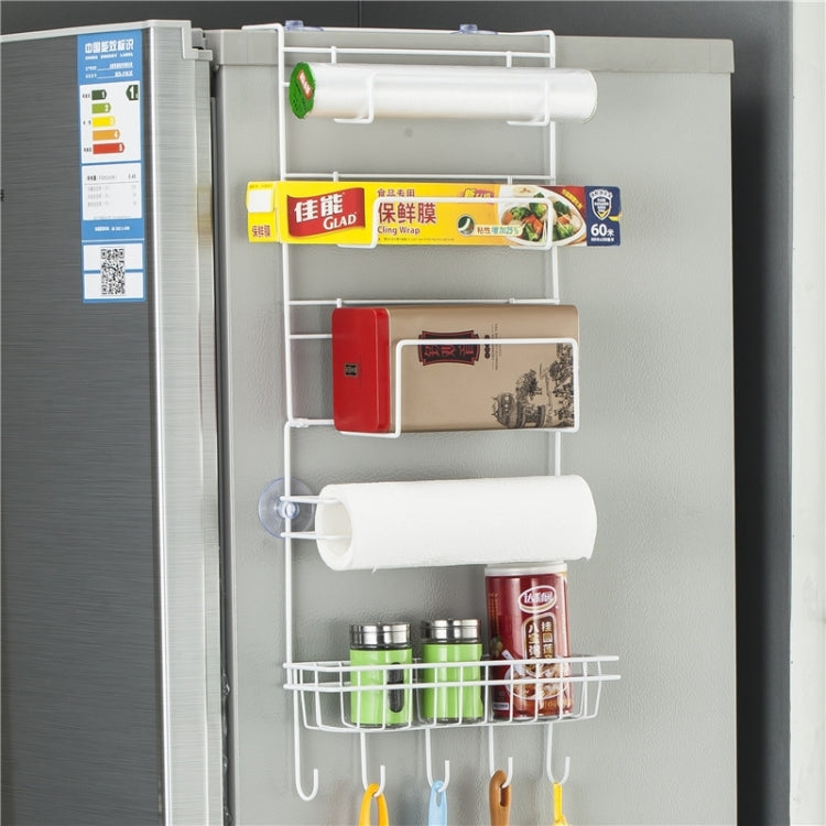 Scaffale per frigorifero multistrato Mensola laterale Supporto per parete laterale Organizzatore da cucina multifunzione per la casa, dimensioni: 25 x 9,5 x 62 cm, 25 x 9.5 x 62cm
