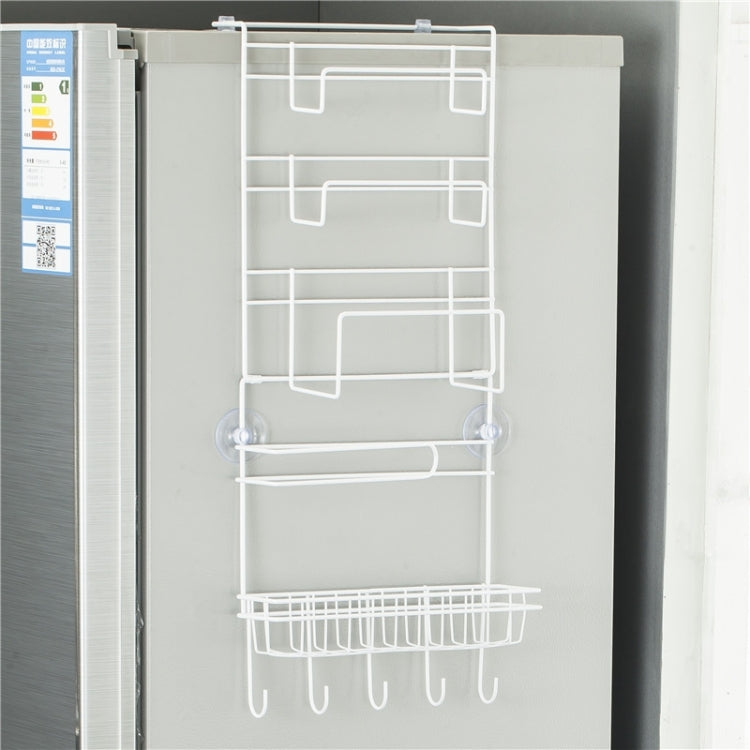 Scaffale per frigorifero multistrato Mensola laterale Supporto per parete laterale Organizzatore da cucina multifunzione per la casa, dimensioni: 25 x 9,5 x 62 cm, 25 x 9.5 x 62cm