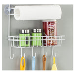 Scaffale per frigorifero multistrato Mensola laterale Supporto per parete laterale Organizzatore da cucina multifunzione per la casa, dimensioni: 25 x 9,5 x 62 cm, 25 x 9.5 x 62cm