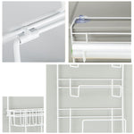 Scaffale per frigorifero multistrato Mensola laterale Supporto per parete laterale Organizzatore da cucina multifunzione per la casa, dimensioni: 25 x 9,5 x 62 cm, 25 x 9.5 x 62cm