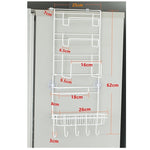 Scaffale per frigorifero multistrato Mensola laterale Supporto per parete laterale Organizzatore da cucina multifunzione per la casa, dimensioni: 25 x 9,5 x 62 cm, 25 x 9.5 x 62cm
