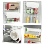 Scaffale per frigorifero multistrato Mensola laterale Supporto per parete laterale Organizzatore da cucina multifunzione per la casa, dimensioni: 25 x 9,5 x 62 cm, 25 x 9.5 x 62cm