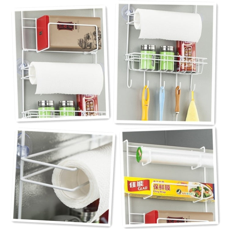 Scaffale per frigorifero multistrato Mensola laterale Supporto per parete laterale Organizzatore da cucina multifunzione per la casa, dimensioni: 25 x 9,5 x 62 cm, 25 x 9.5 x 62cm