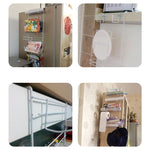 Scaffale per frigorifero multistrato Mensola laterale Supporto per parete laterale Organizzatore da cucina multifunzione per la casa, dimensioni: 25 x 9,5 x 62 cm, 25 x 9.5 x 62cm