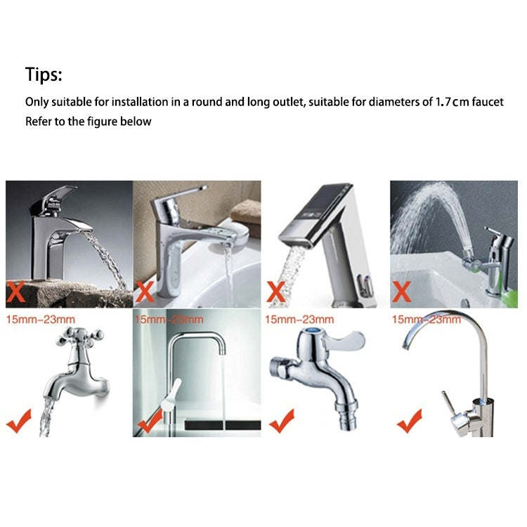 2 PZ Rubinetto Splash Risparmio d'acqua Doccia Bagno Filtro Valvola regolabile Dispositivi per il risparmio dell'acqua, Dimensioni ridotte: 6,5 x 10,5 cm, Adatto per rubinetti rotondi da 17 mm di diametro