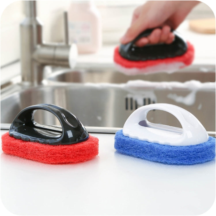 2 spazzole per pulizia a fondo duro in spugna decontaminante, spazzole per pulizia a secco e a umido per cucina/banco di cottura/bagno/vasca, consegna colore casuale, Dry and Wet Cleaning Brush