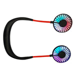 Ventilatore LED da esterno con mini ventilatore a collo sospeso