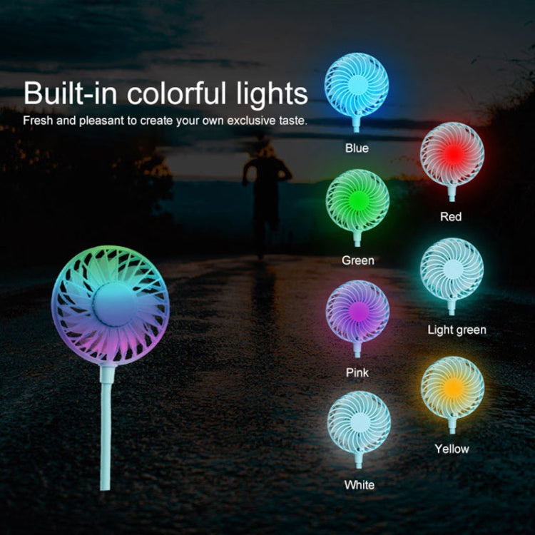 Ventilatore LED da esterno con mini ventilatore a collo sospeso