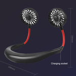 Ventilatore LED da esterno con mini ventilatore a collo sospeso