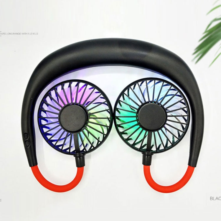 Ventilatore LED da esterno con mini ventilatore a collo sospeso
