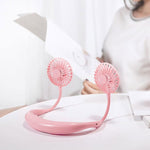 Ventilatore LED da esterno con mini ventilatore a collo sospeso