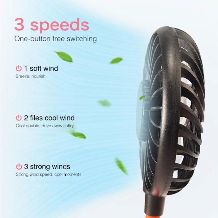 Ventilatore LED da esterno con mini ventilatore a collo sospeso