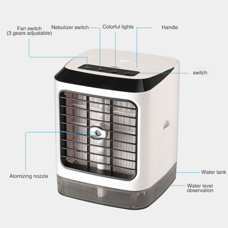 Mini ventola di raffreddamento da tavolo umidificatore ventola di condizionamento dell'aria ventola spray idratante, without Remote Control