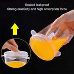 6 pezzi/set coperchi sigillanti in silicone per uso alimentare, Silicone Sealing Lids