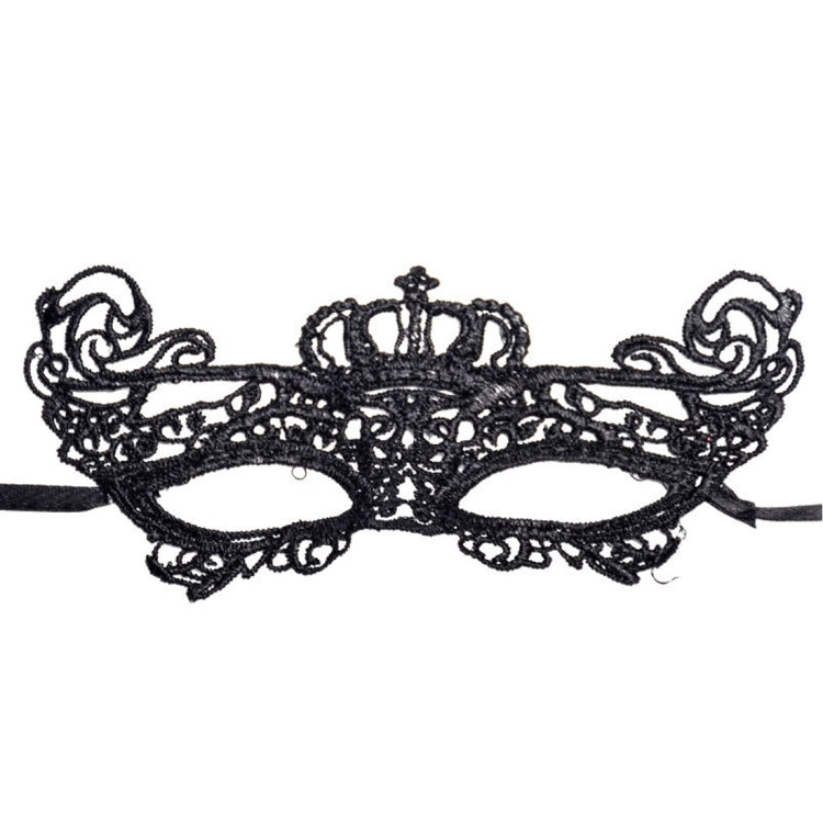 Maschera di corona di pizzo da donna sexy da ballo in maschera di Halloween, Crown